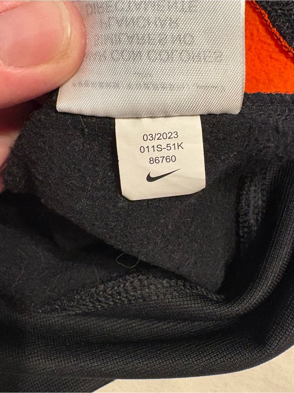 Nike Cincinnati Bengals Color Block Fleece Performance Pullover Hoodie size S - Picture 11 of 12